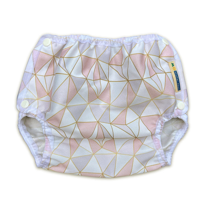 Mother-ease air flow cloth diaper cover blush triangles