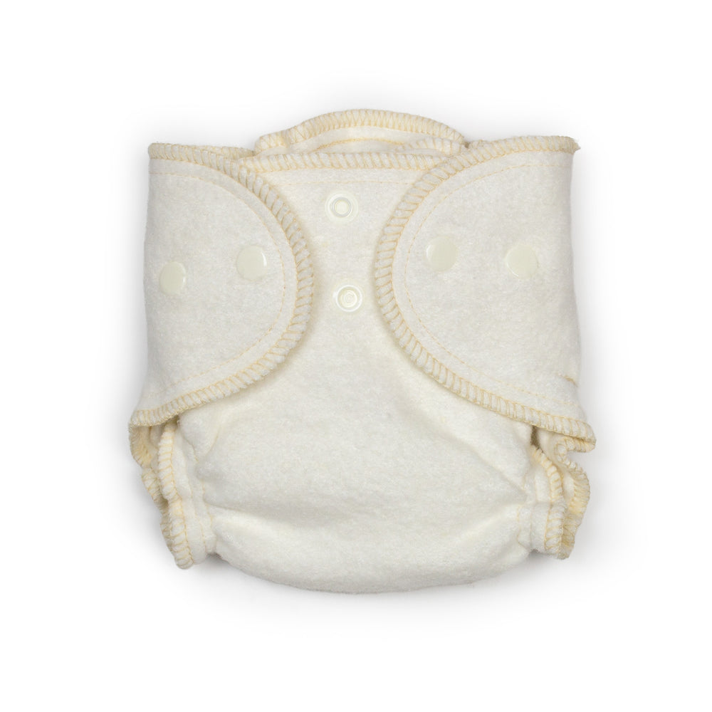 Babee Greens Growing Greens newborn hemp cotton cloth diaper with cord dip snap