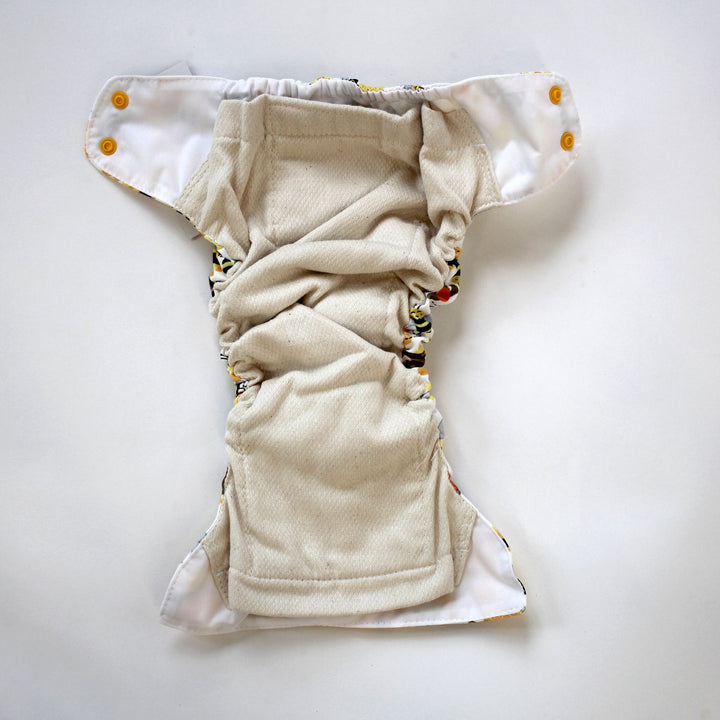 blueberry organic one-size diaper inside