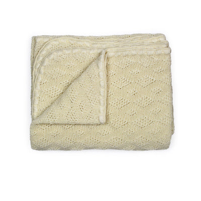Disana merino wool knit baby blanket undyed natural organic babydecke