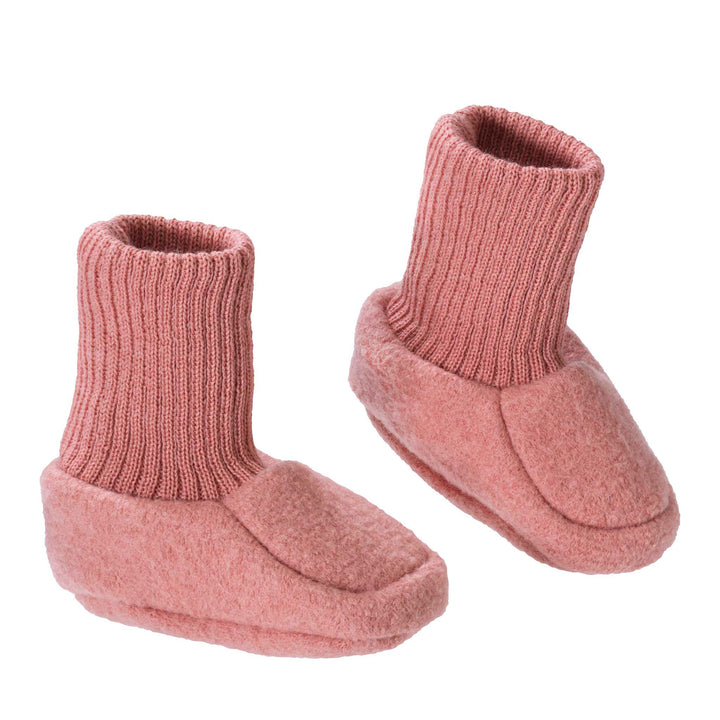 Disana boiled wool organic baby shoes booties soft pink