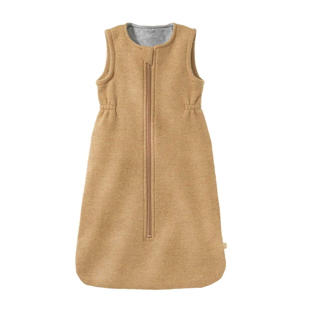 Disana organic merino wool sleep sack for baby caramel tan