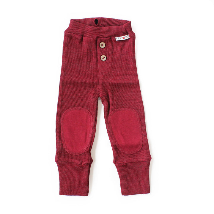 red baby wool pants