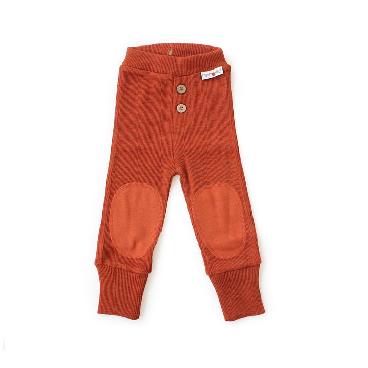 Many Months wool joggers with knee patches for bab y