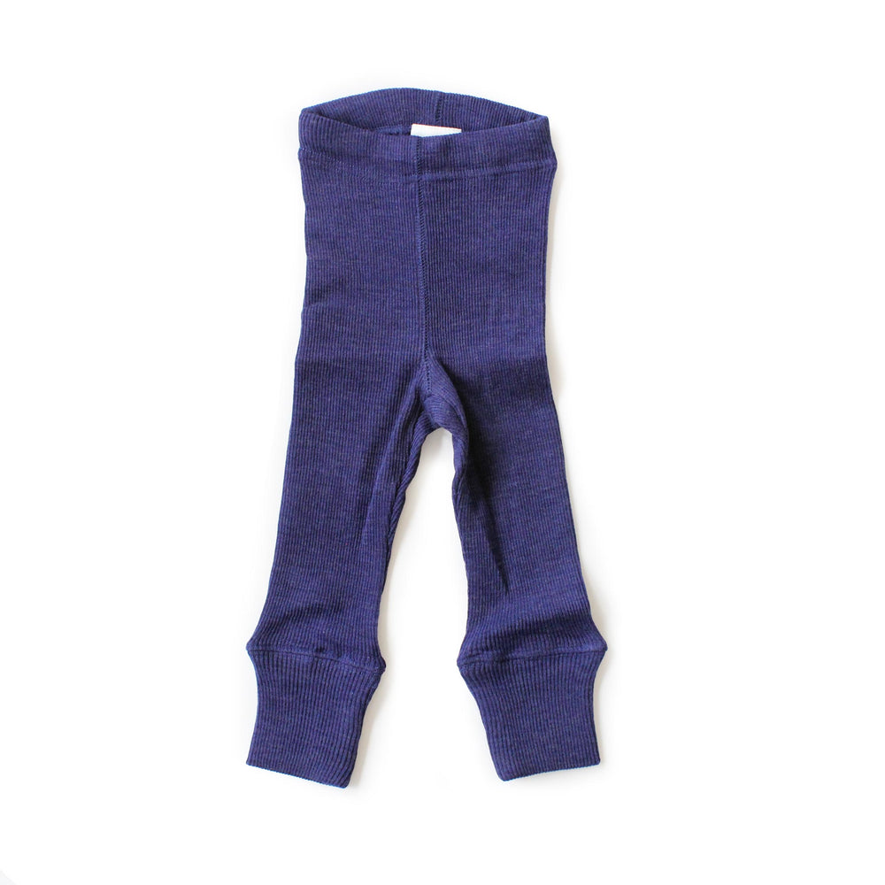 wool baby leggings twilight blue