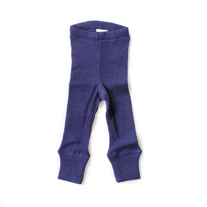 wool baby leggings twilight blue