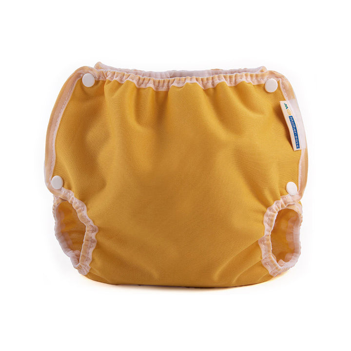 cloth diaper cover with snaps mustard