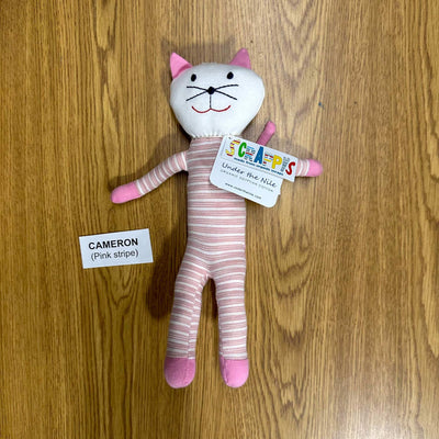 Under the Nile scrappy cat stuffed toy pink