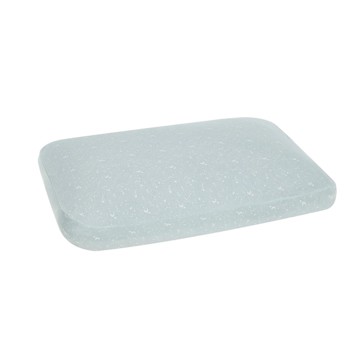 Under the Nile organic cotton changing pad cover moon and stars blue