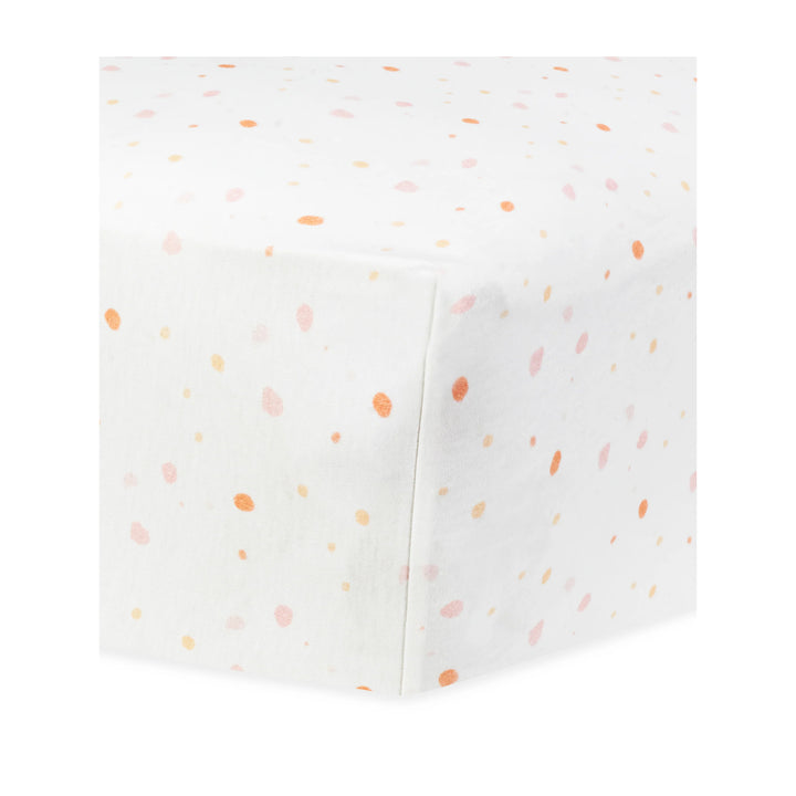 Under the Nile organic cotton crib sheet pink dots