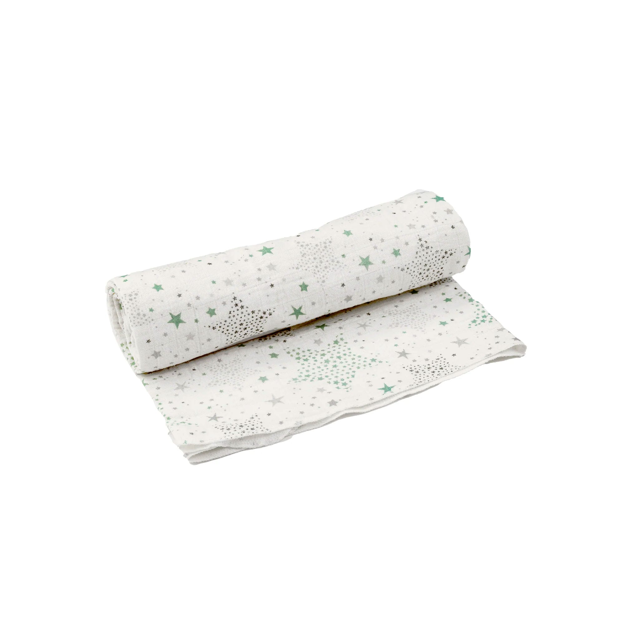 Under the Nile Organic Muslin Swaddle Blanket Green Mountain Diapers
