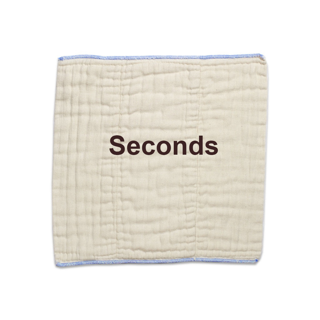 Seconds prefold diaper organic size intermediate