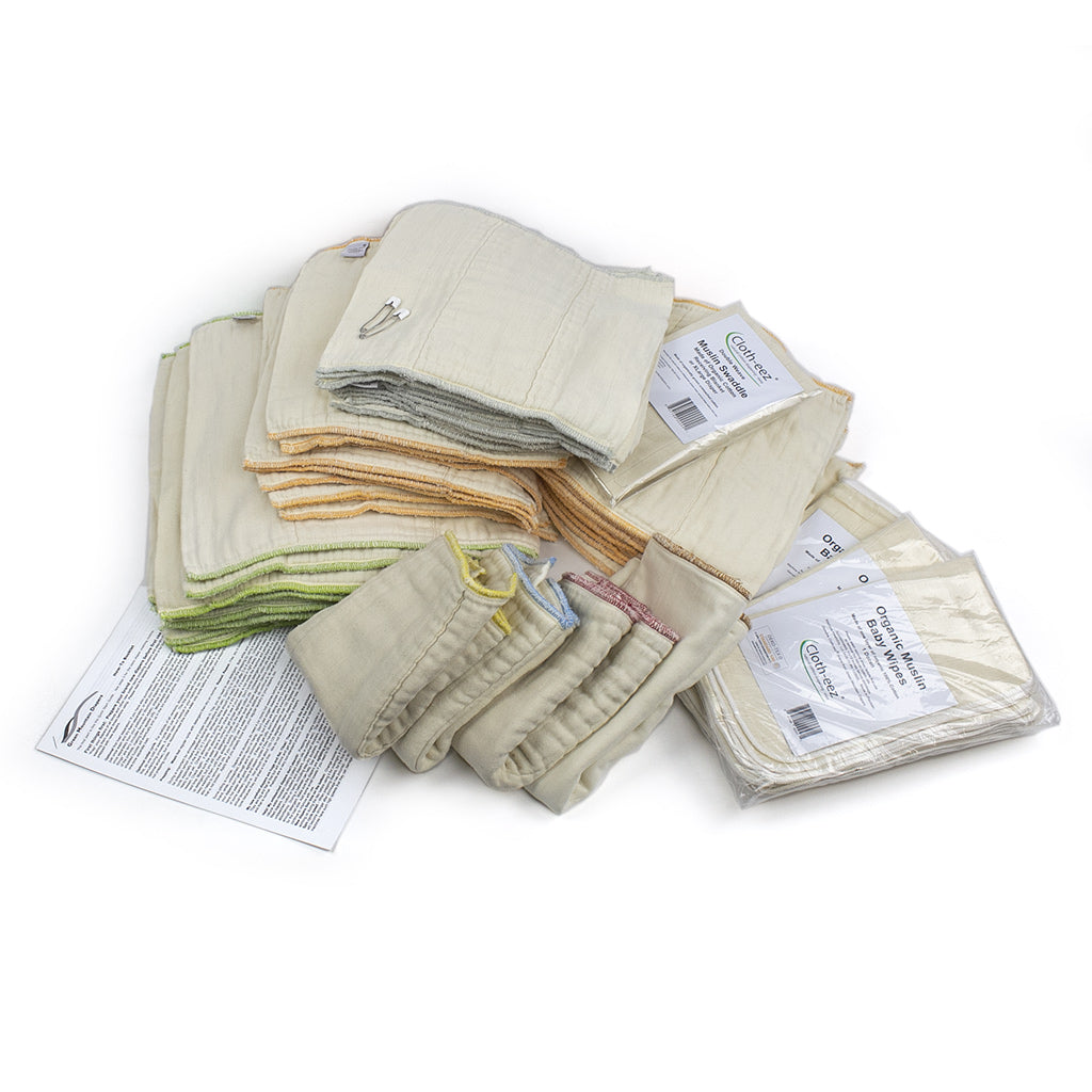 Newborn Organic Cotton Diaper Setup Kit