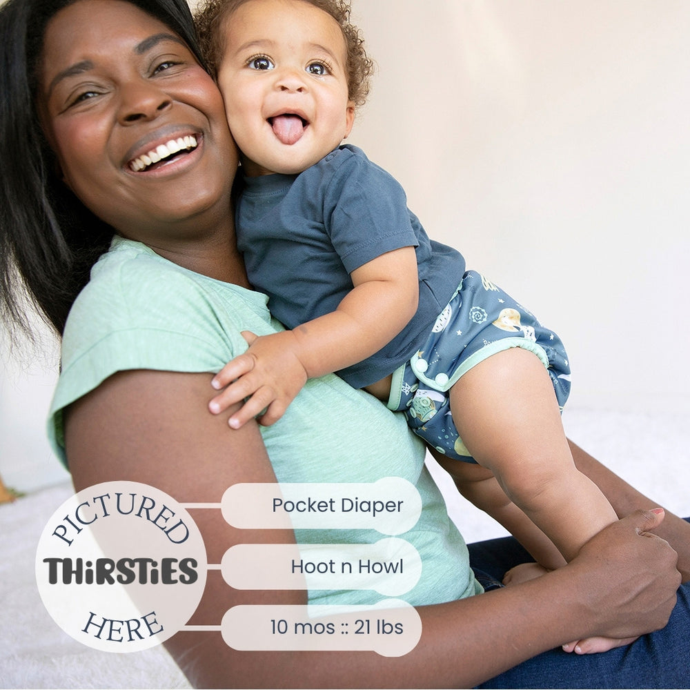 Thirsties cotton pocket diaper baby and mom
