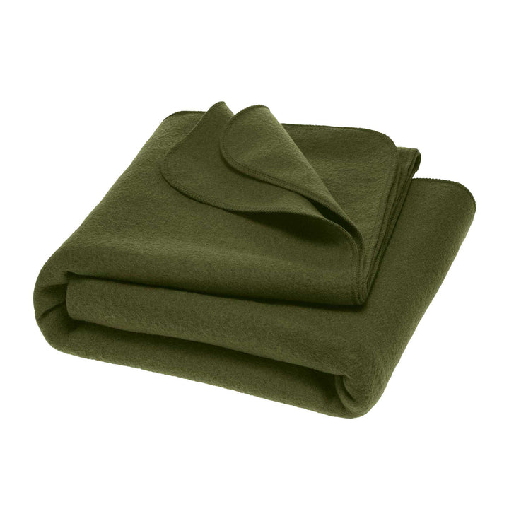 Disana boiled wool blanket  olive organic wool