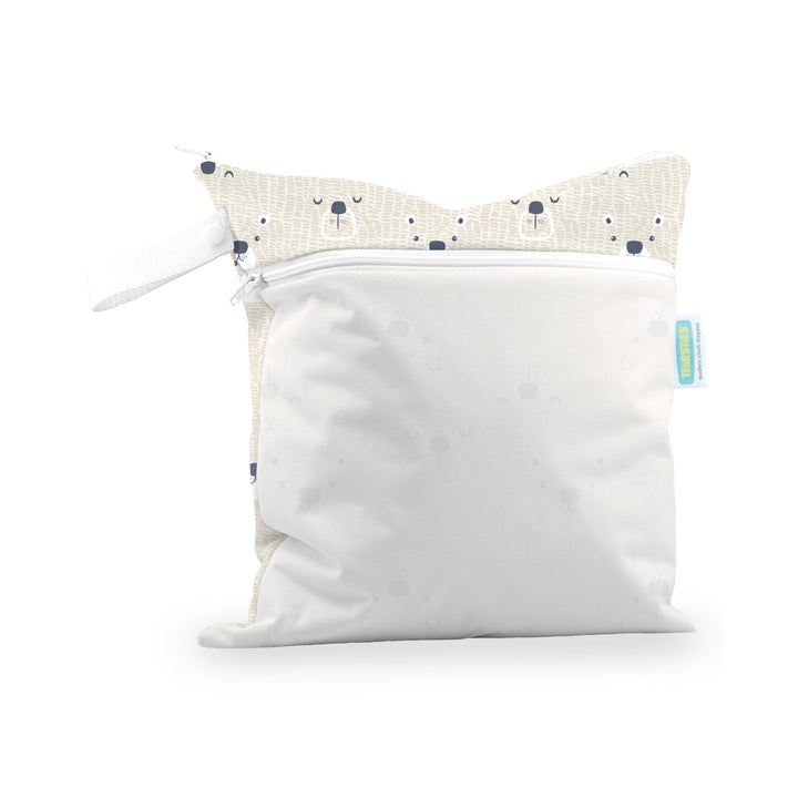 Thirsites Wet Dry bag two pocket cloth diaper storage bag Bearly bear print
