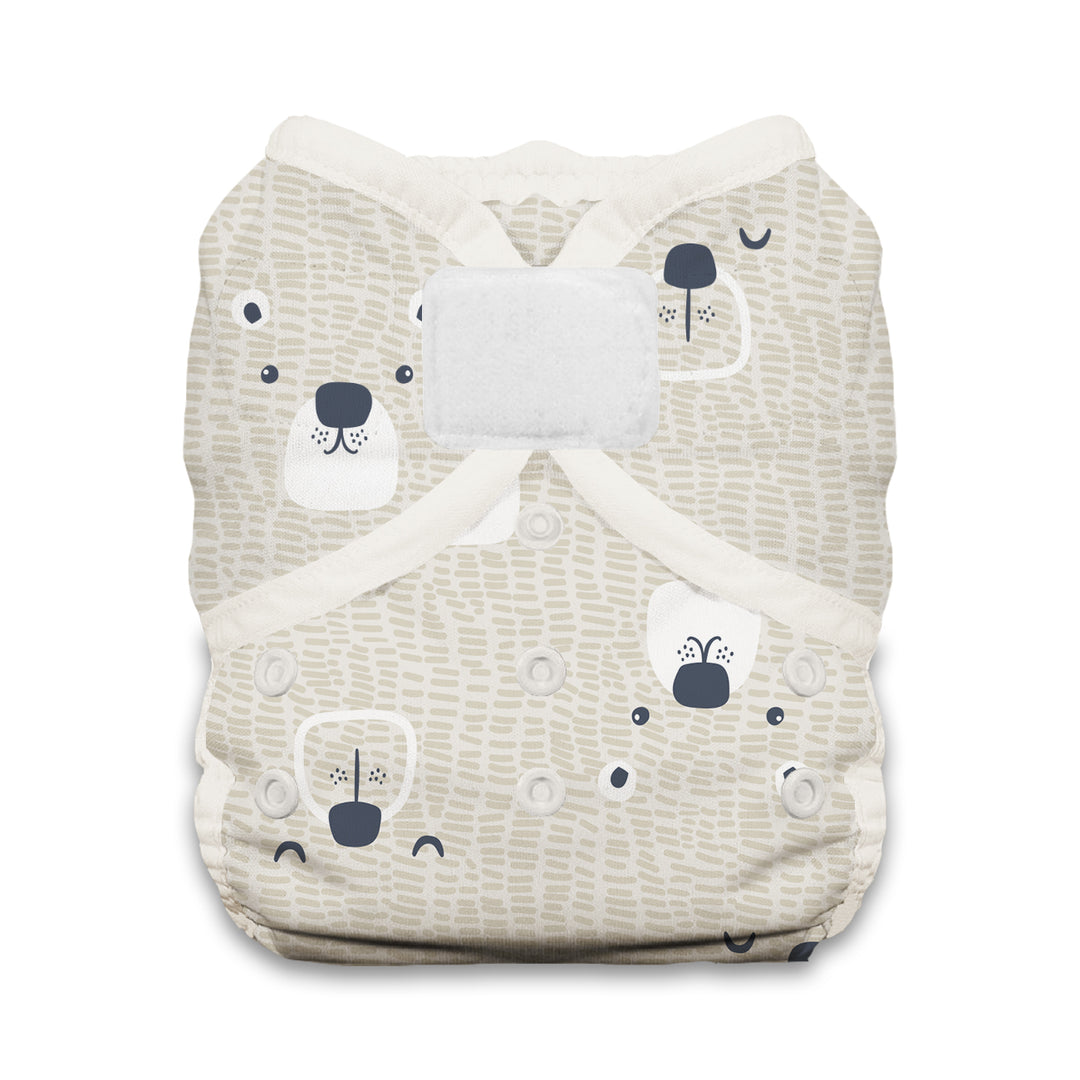 Baby diaper with bear pattern Thirsties Duo Wrap hook and loop