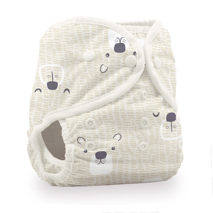 Bearly print Thristies Duo Wrap Snap cloth diaper cover
