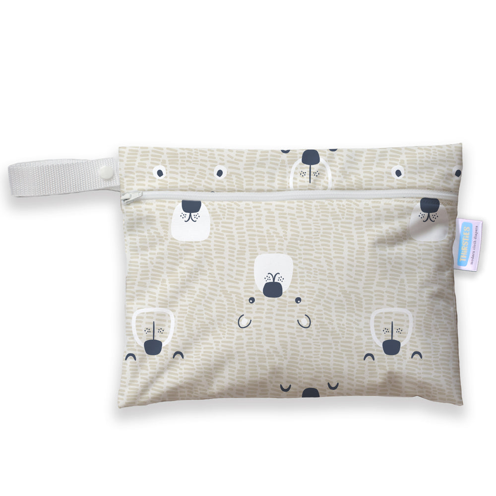 Thirsties mini wet bag for cloth diapers bearly bear print