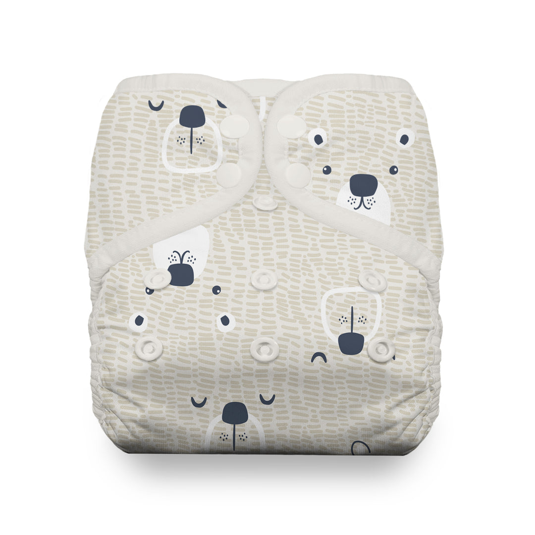 Thirsties pocket diaper organic cotton bearly bear print snaps