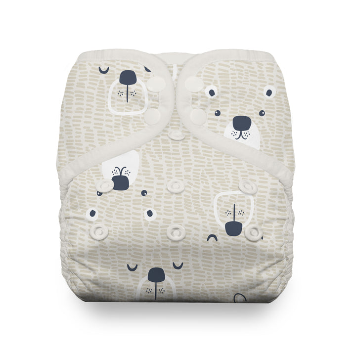 Thirsties pocket diaper organic cotton bearly bear print snaps