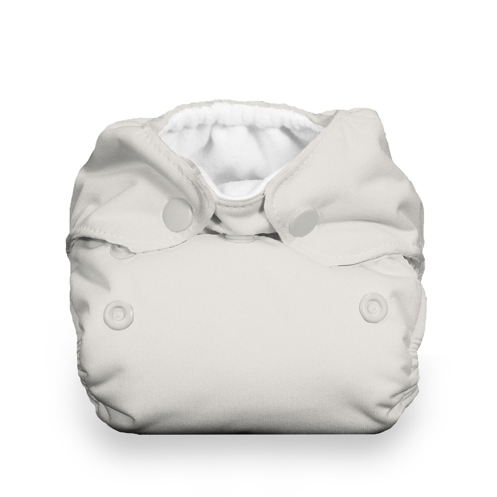 Newborn all in one cloth diaper with cord dip Thirsties birch white
