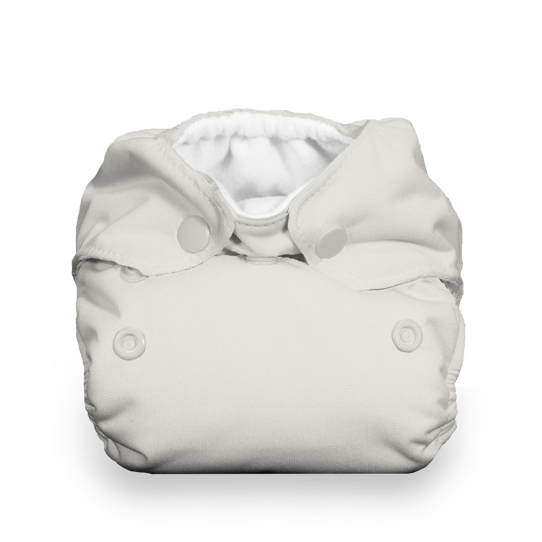 Newborn all in one cloth diaper with cord dip Thirsties birch white