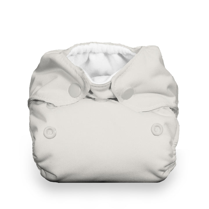 Newborn all in one cloth diaper with cord dip Thirsties birch white