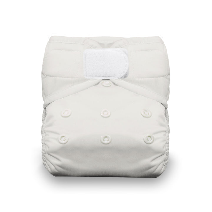 Thirsties natural cotton all in one pocket cloth diaper birch white solid