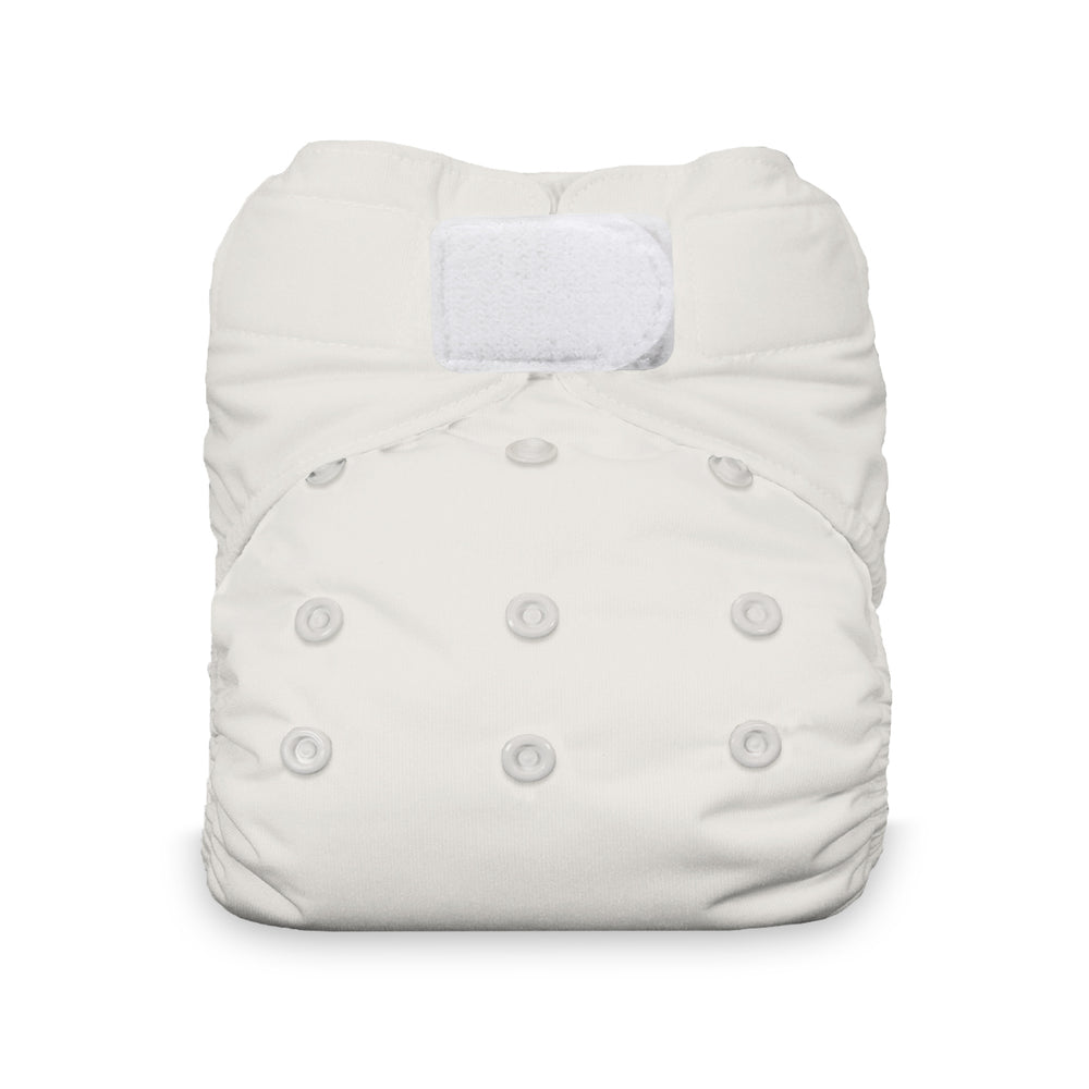 Thirsties hook and loop cotton all in one diaper birch white