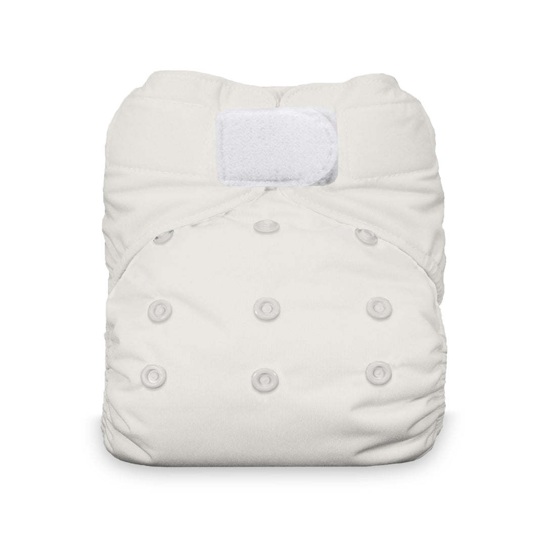 Thirsties hook and loop cotton all in one diaper birch white