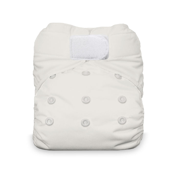 Thirsties hook and loop cotton all in one diaper birch white