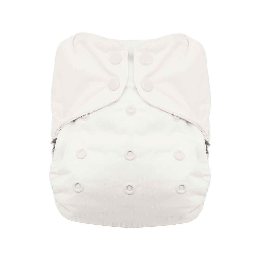 Thirsties natural all in one cloth diaper with organic cotton birch white
