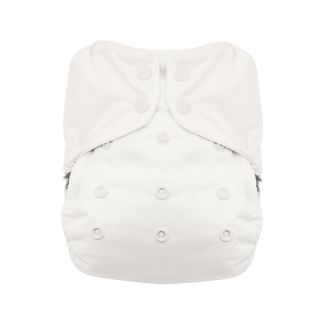 Thirsties natural all in one cloth diaper with organic cotton birch white
