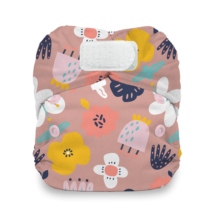 Thirsties Natural Newborn Hook and Loop Bloomy