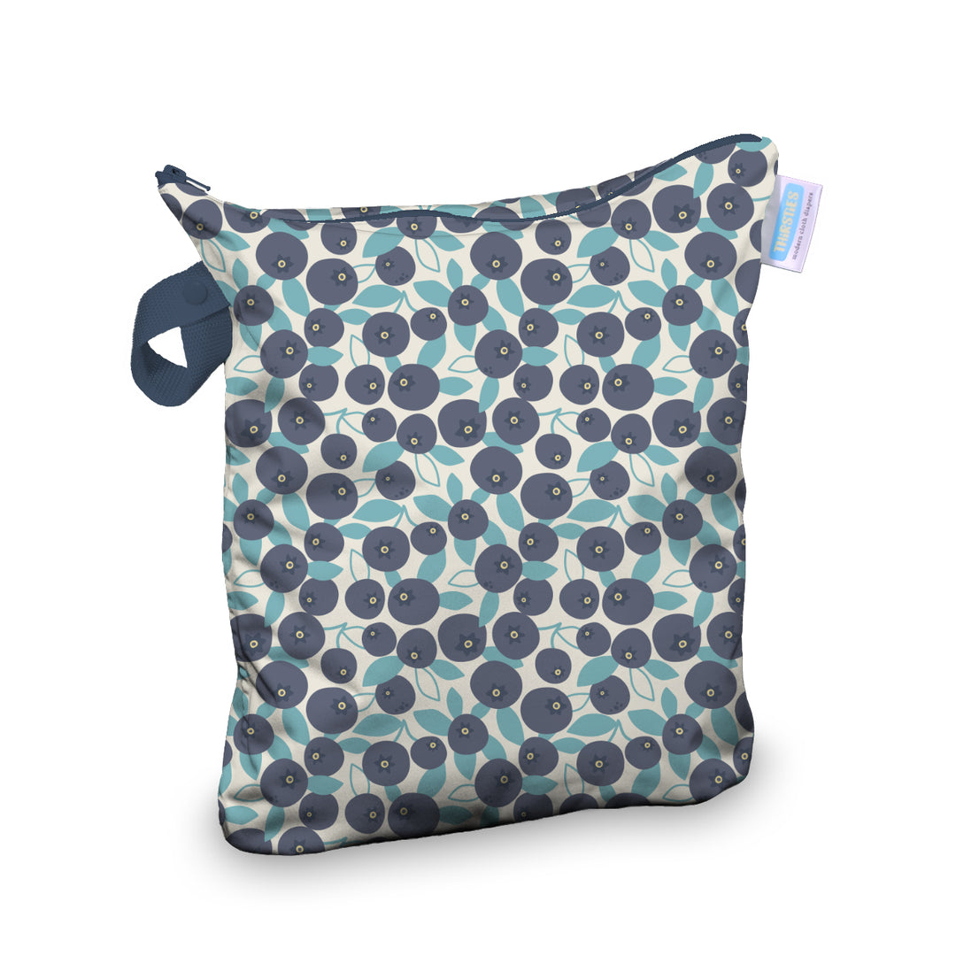 Thirsties Deluxe Wet Bag for cloth diapers blueberry print