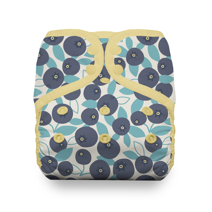 Thirsties natural pocket cloth diaper with cotton blueberry