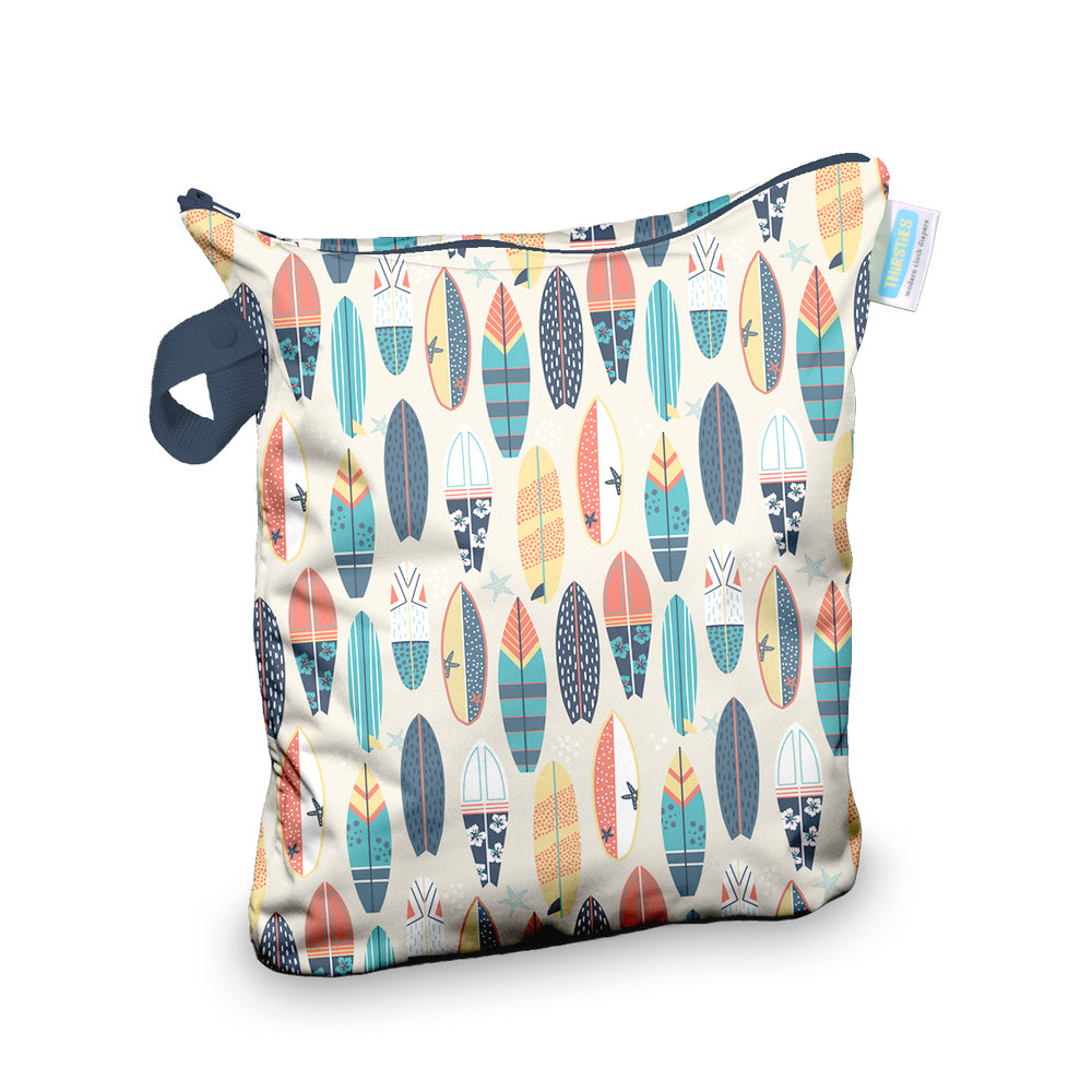 Thirsties deluxe wet bag cowabunga surfboard print