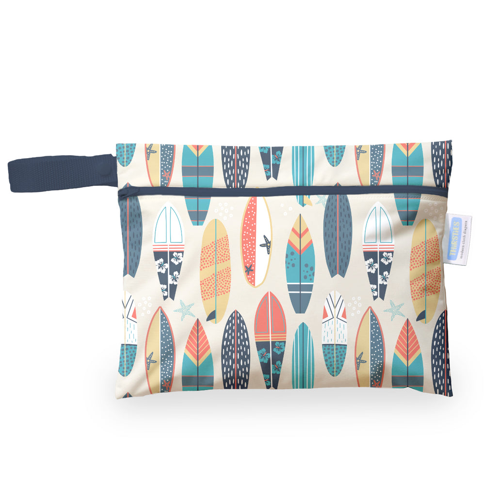 Thirsties Mini Wet Bags Cowabunga surfboard print