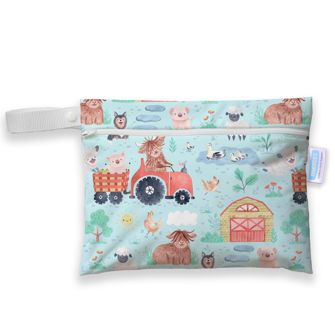 Thirsties Mini Wet Bag ferm stockin farm print