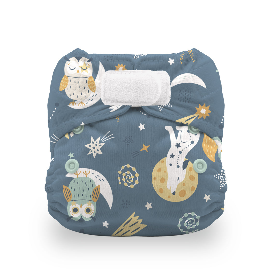 Thirsties Natural Newborn AIO Diaper Hook and Loop hoot n howl