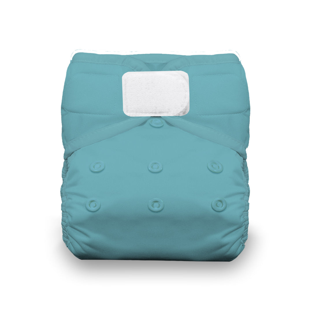Thirsties natural cotton all in one pocket cloth diaper lagoon