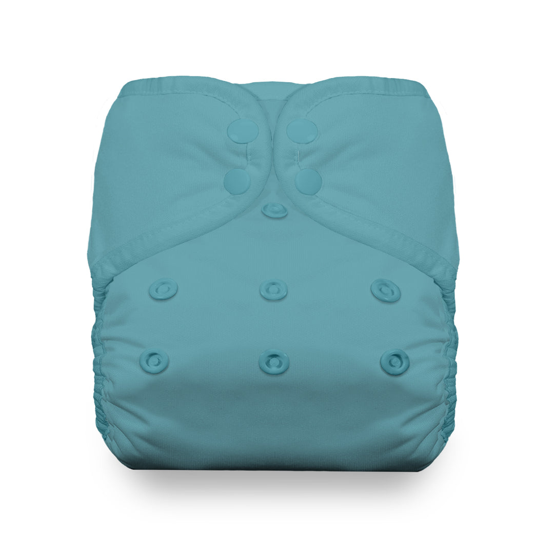 Thirsties natural pocket cloth diaper with cotton teal lagoon