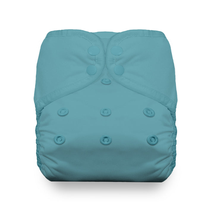 Thirsties natural pocket cloth diaper with cotton teal lagoon