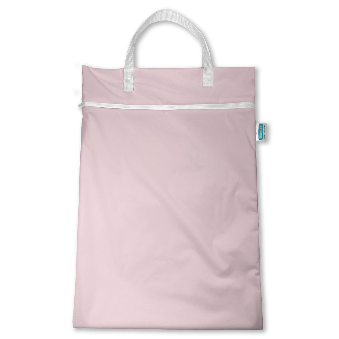 Thiristies hanging wet bag cloth diaper pail with zipper pink salt