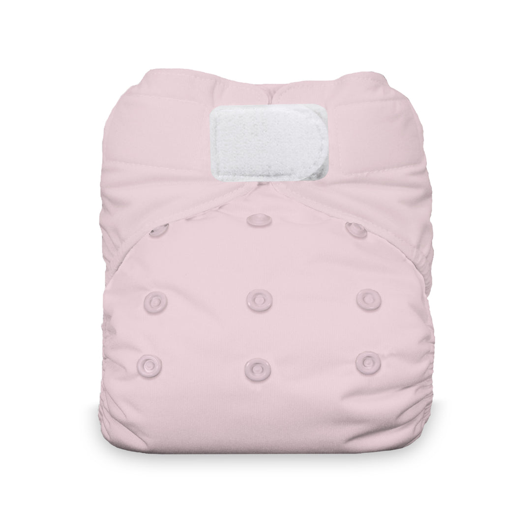 Thirsties natural all in one cloth diaper pink with hook and loop closure