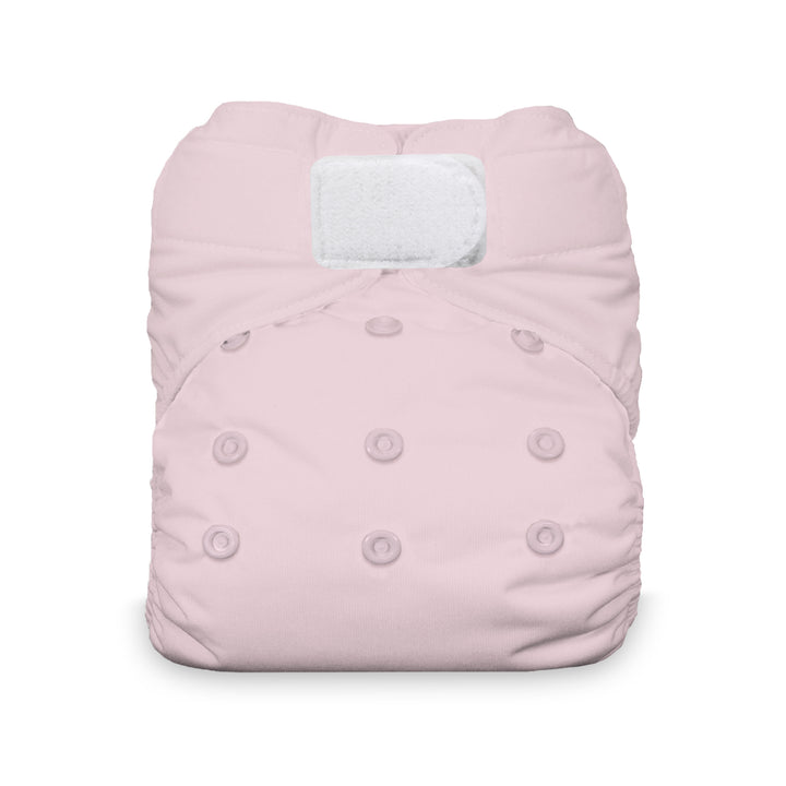 Thirsties natural all in one cloth diaper pink with hook and loop closure