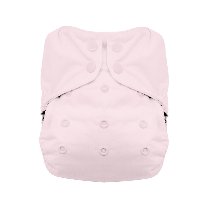 Thirsties natural all in one cloth diaper with cotton pink salt