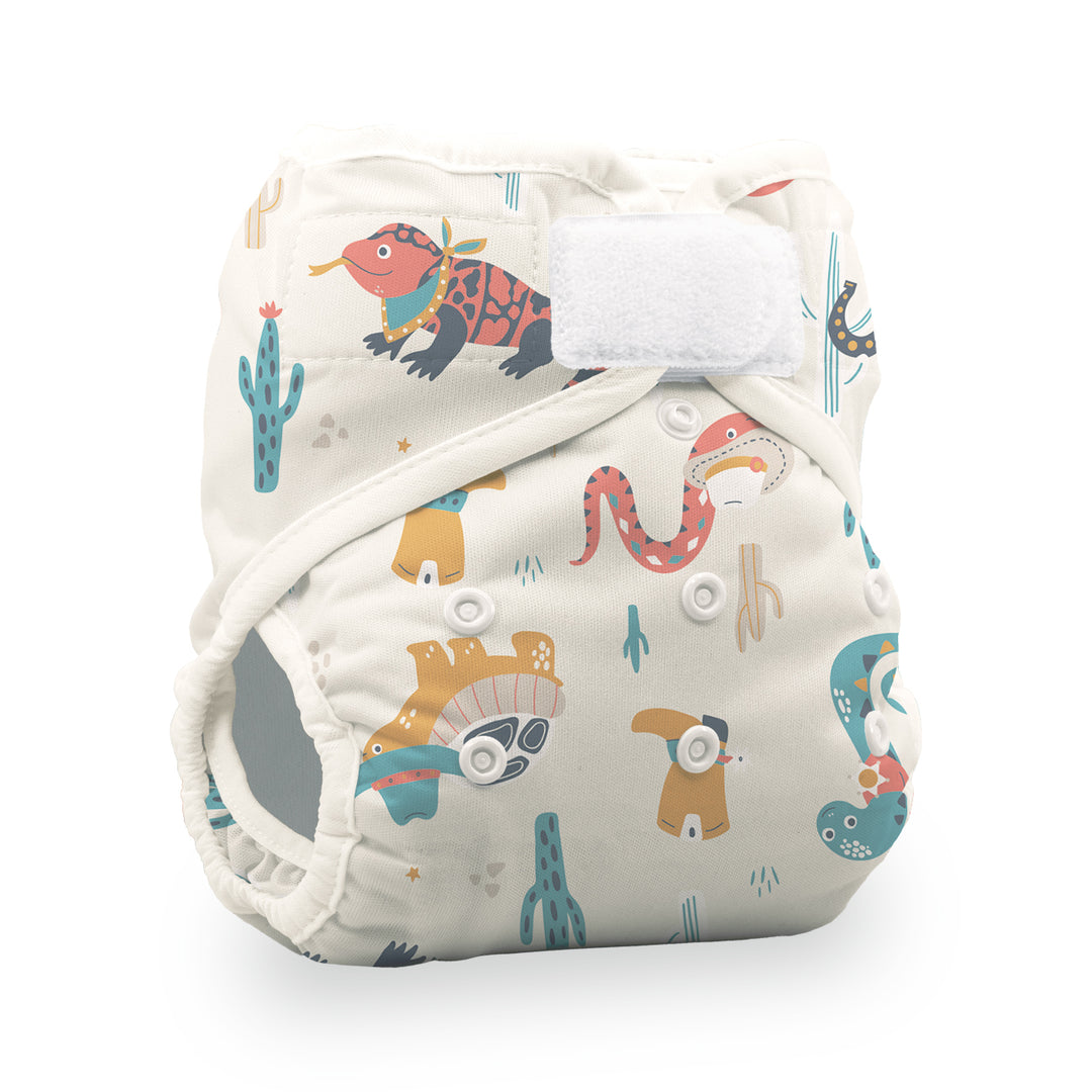 Thirsties Natural One Size Pocket Diaper Hook and Loop  reptile wranglers