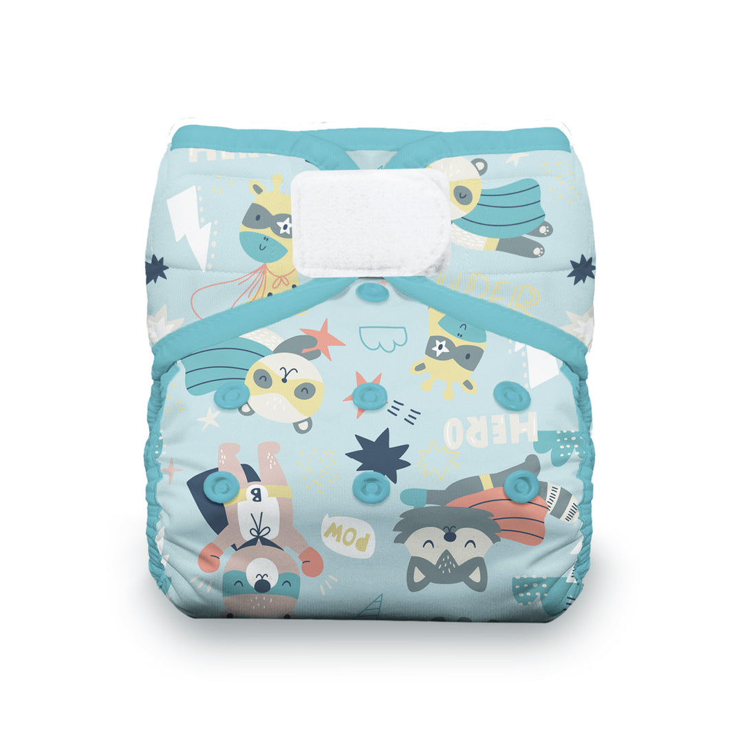 Thirsties Natural One Size reusable Pocket Diaper Hook and Loop super hero print
